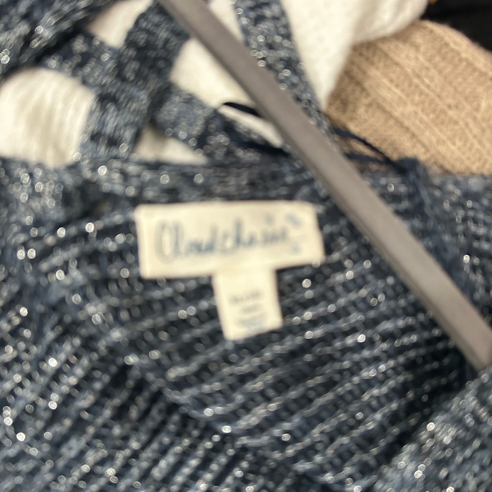 Chic Blue and Silver Top